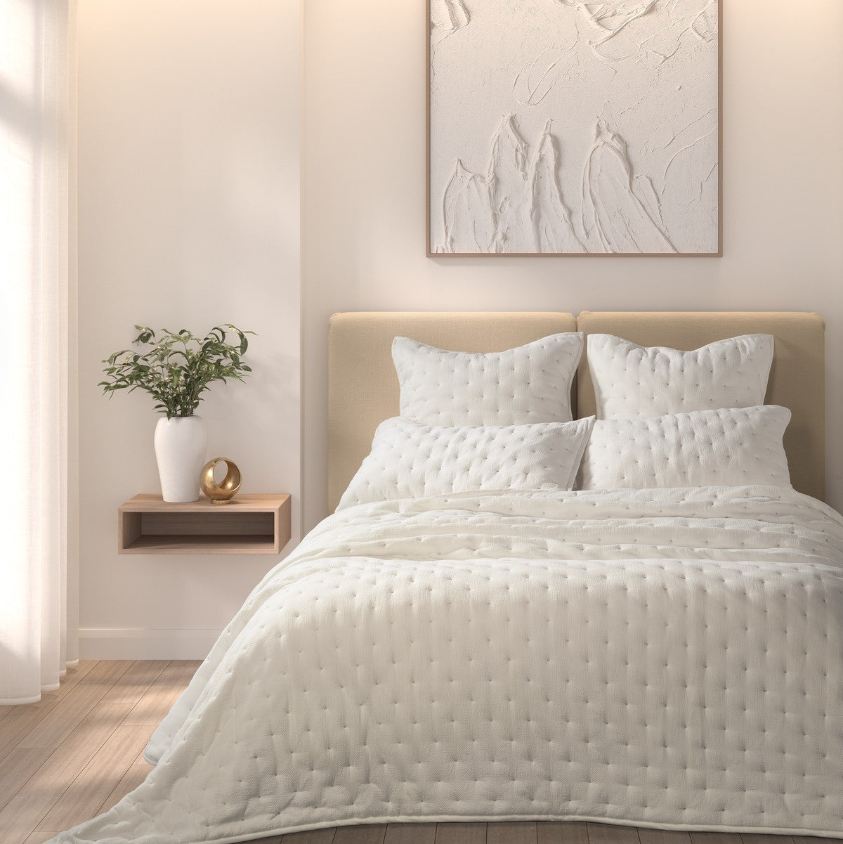 Blanche quilted quilt white