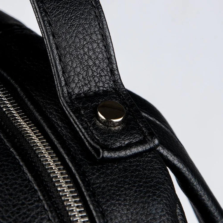 Le Charles - Black vegan leather backpack