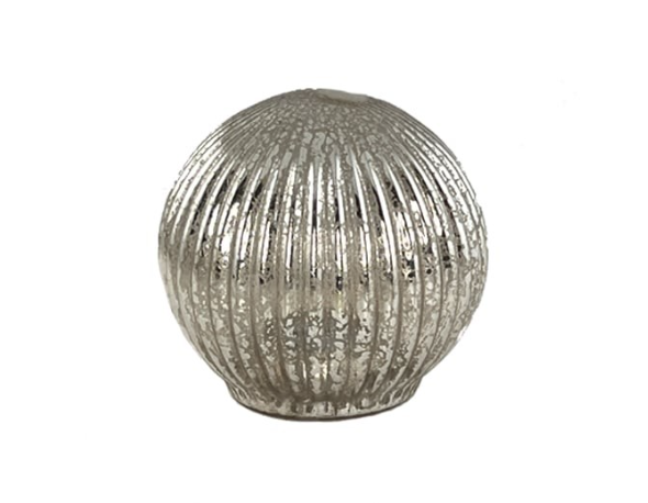 Boule Décorative en Verre Rayée