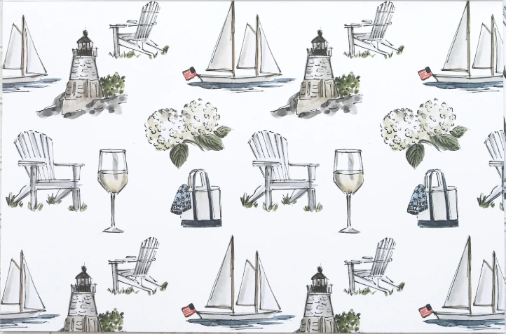 Maison Lorrain paper placemats - Summer Afternoon