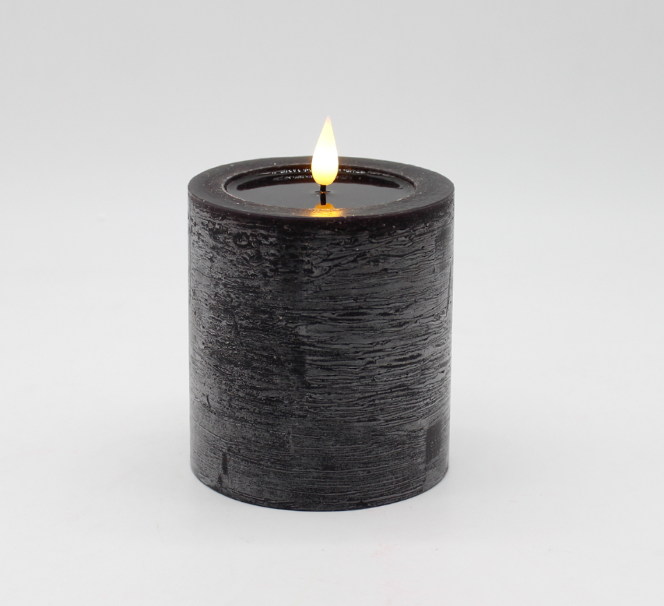 Chandelles piliers noires à DEL – 4"