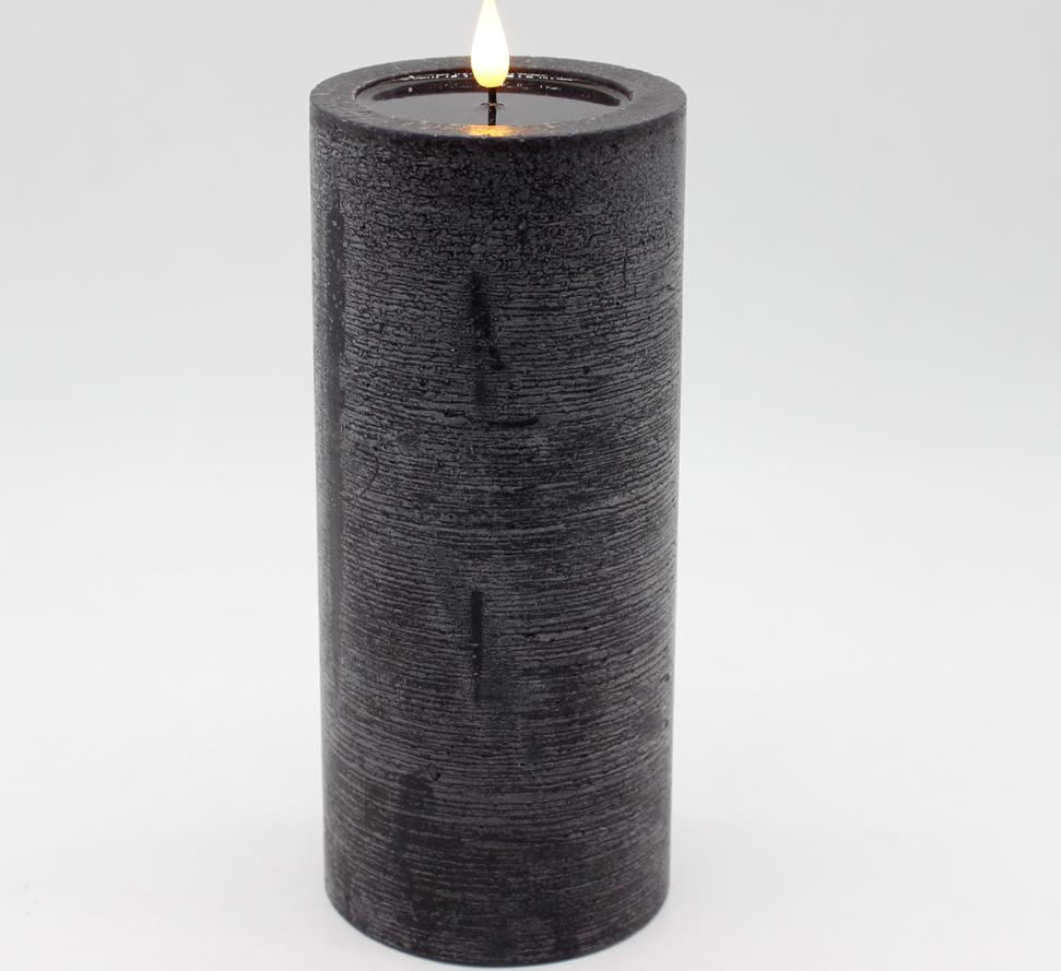 Chandelles piliers noires à DEL – 4"