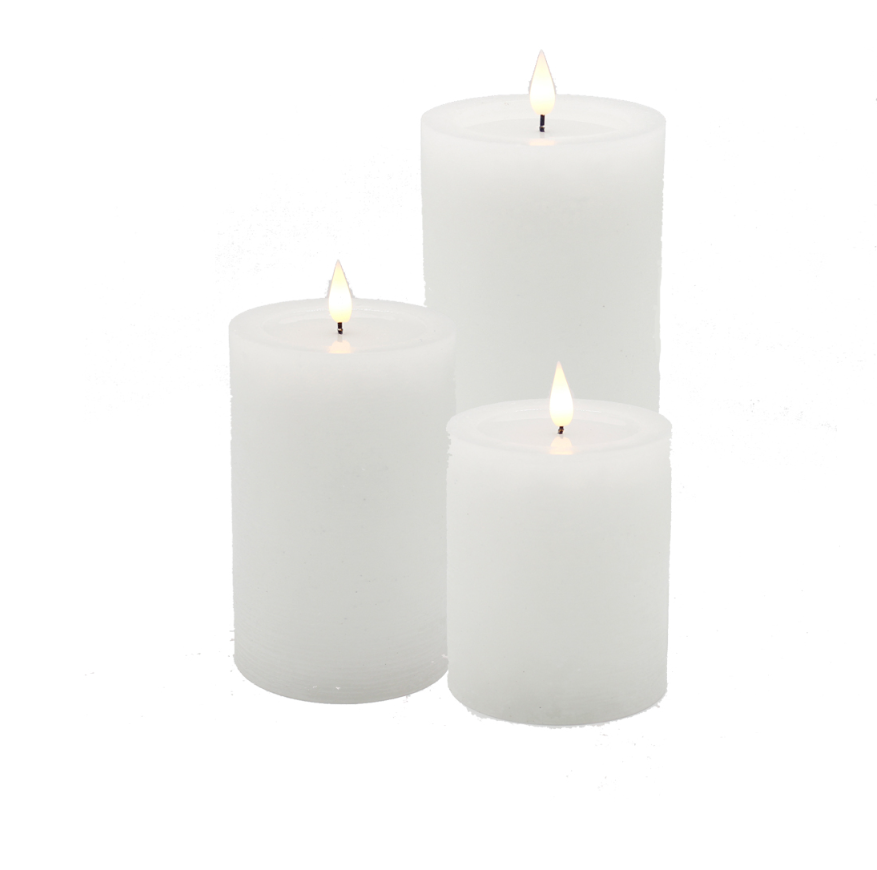 Chandelles piliers blanches à DEL – 4"i