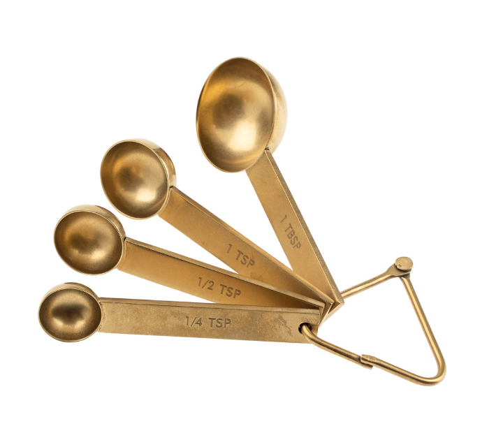 Cultivar 4 Piece Measuring Spoon Set - Matte Gold