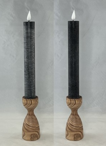 Chandelles Fines LED 10" - Noir