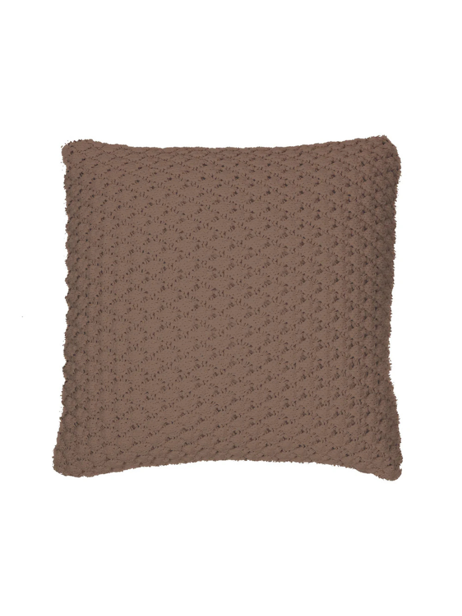 Basket - European Brown Knit Pillow