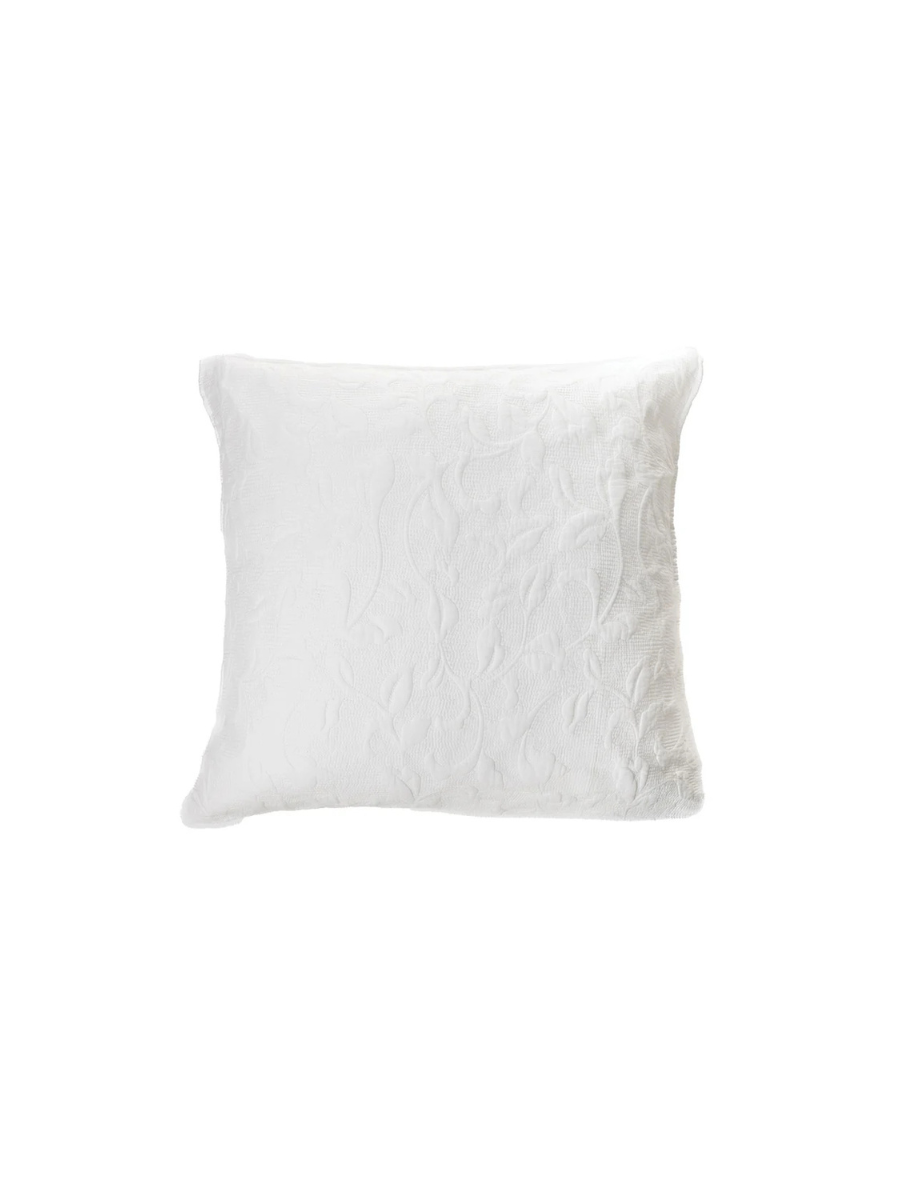 Liana - White quilted European pillowcase