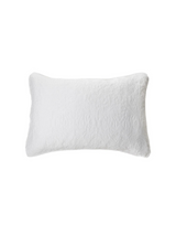 Damask - Cache oreiller piqué blanc