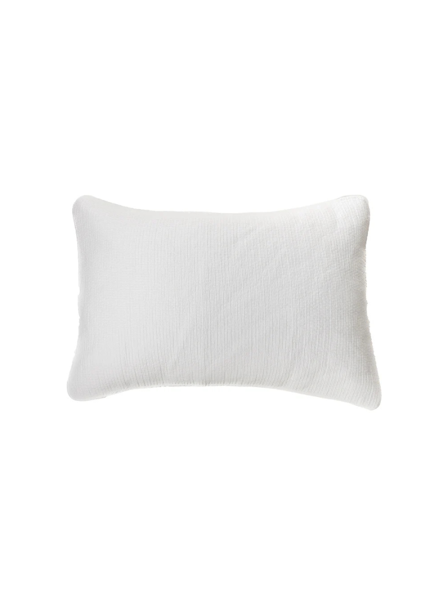 Contemporain - Cache oreiller décoratif blanc
