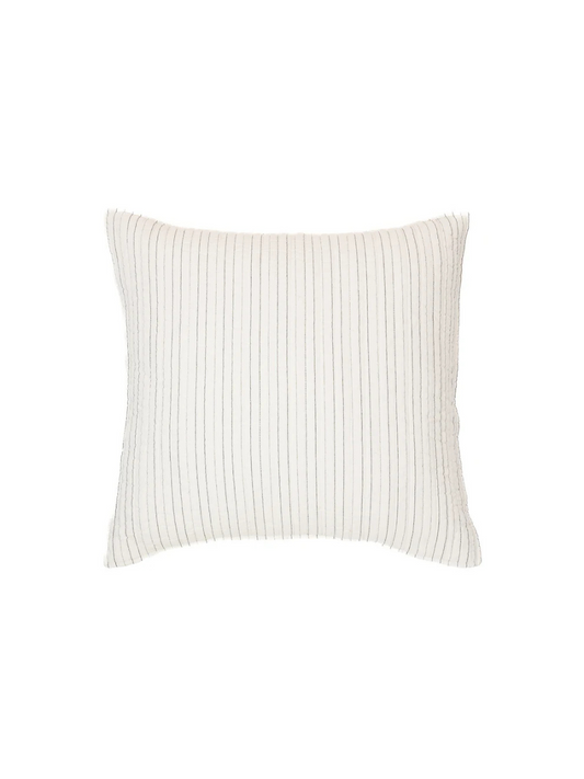 Corey - Ivory cushion cover with charcoal stripes