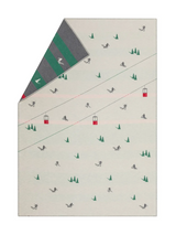Sylt Couverture - Skieurs & Gondoles Blanche