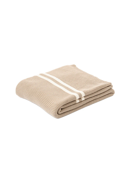 Hudson - Jeté en Tricot Taupe