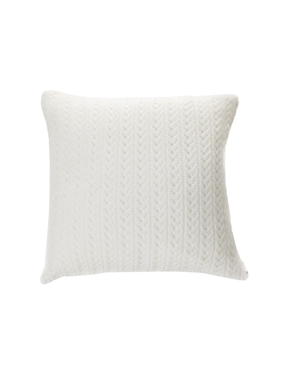 Naja - Oreiller européen en tricot blanc