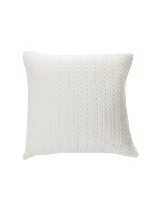 Naja - Oreiller européen en tricot blanc