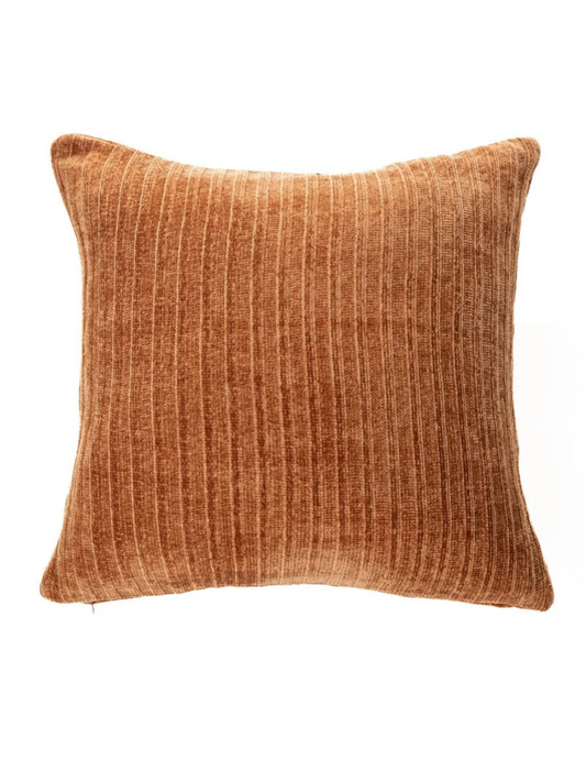 Hippy - European terracotta chenille pillow