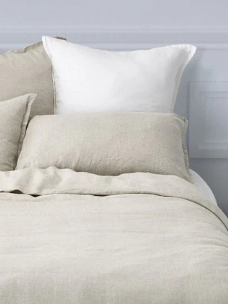 European white linen pillow cover