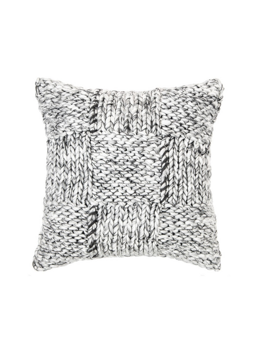 Siam - Coussin en tricot gris