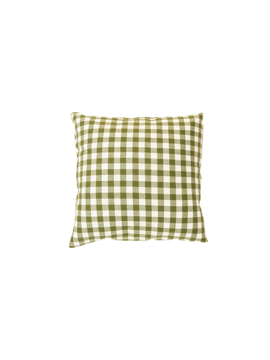 Manos - Green checkered decorative cushion