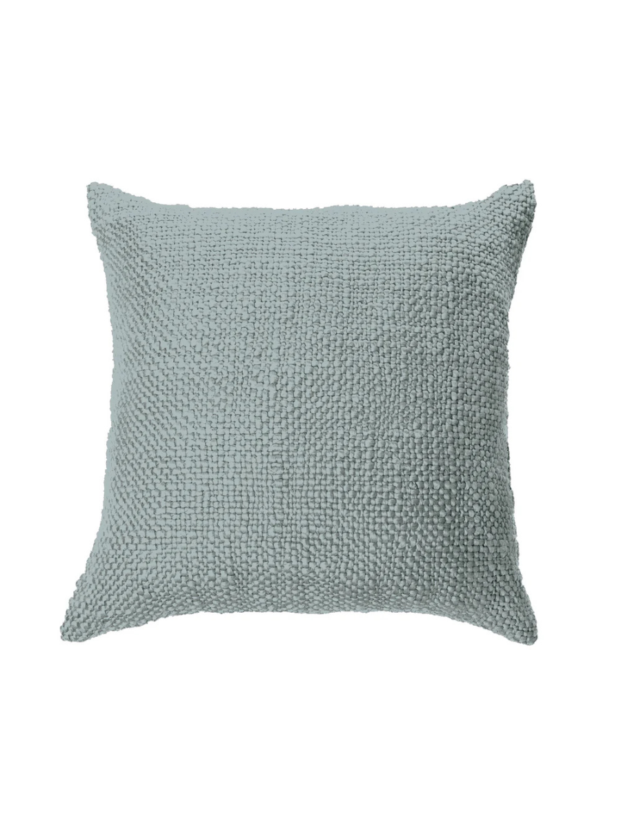 Mollo - Oreiller européen en tricot bleu pâle