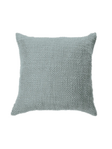 Mollo - Oreiller européen en tricot bleu pâle