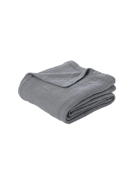 Popeye - Charcoal Cotton Muslin Blanket