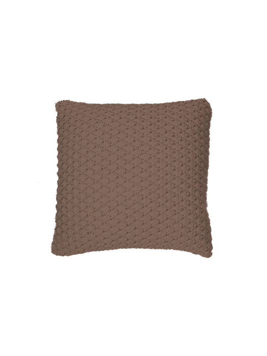 Basket - Coussin décoratif en tricot brun