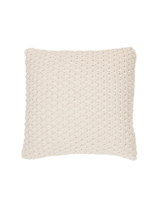 Basket - Oreiller européen en tricot ivoire