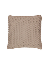 Basket - Oreiller européen en tricot taupe