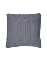 Basket - Oreiller européen en tricot bleu