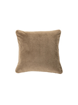 Polux - Coussin en fausse fourrure taupe
