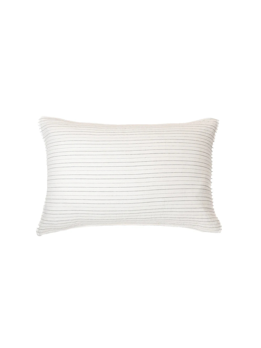 Corey - Ivory Charcoal Stripe Pillow Sham