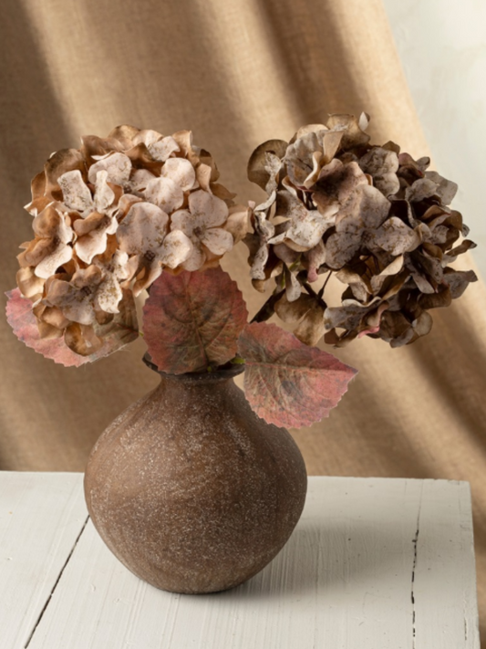 Artificial White Hydrangea Branch