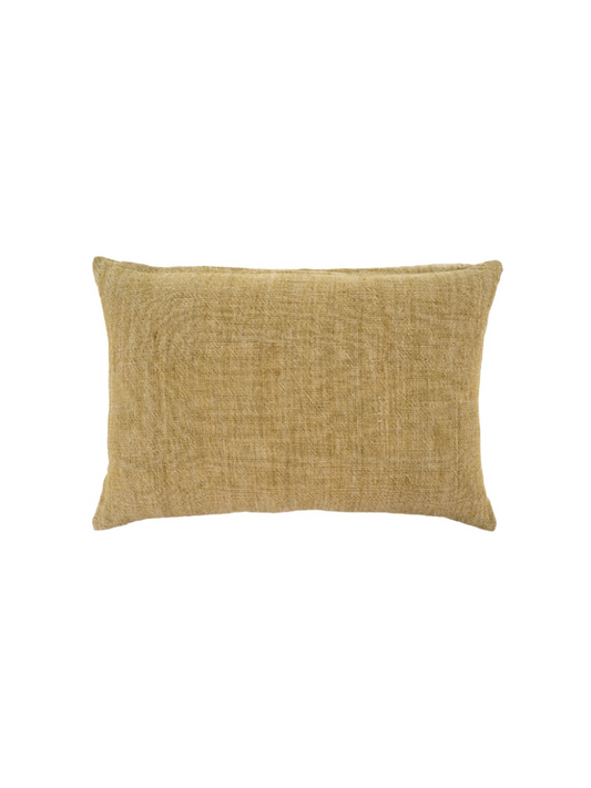 Fine striped linen cushion - Natural