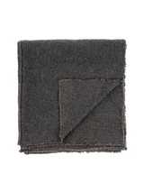 Couverture à Franges Bouclée - Charcoal