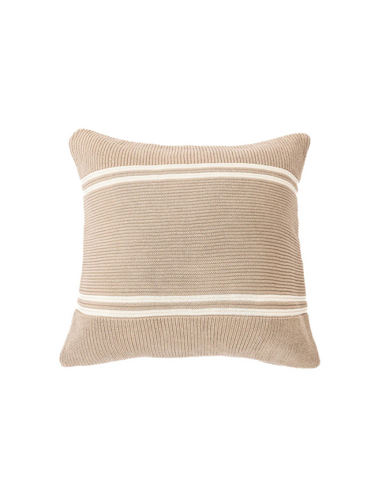 Hudson - Coussin en Tricot Taupe