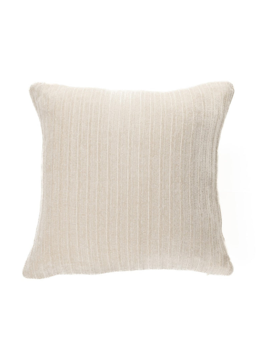 Hippy - Oreiller européen crème en chenille