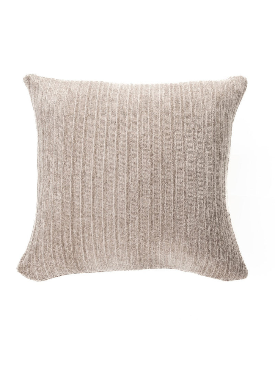 Hippy - Oreiller européen en chenille taupe
