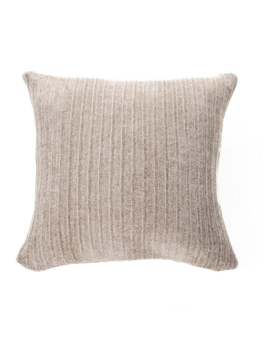 Hippy - European pillow in taupe chenille