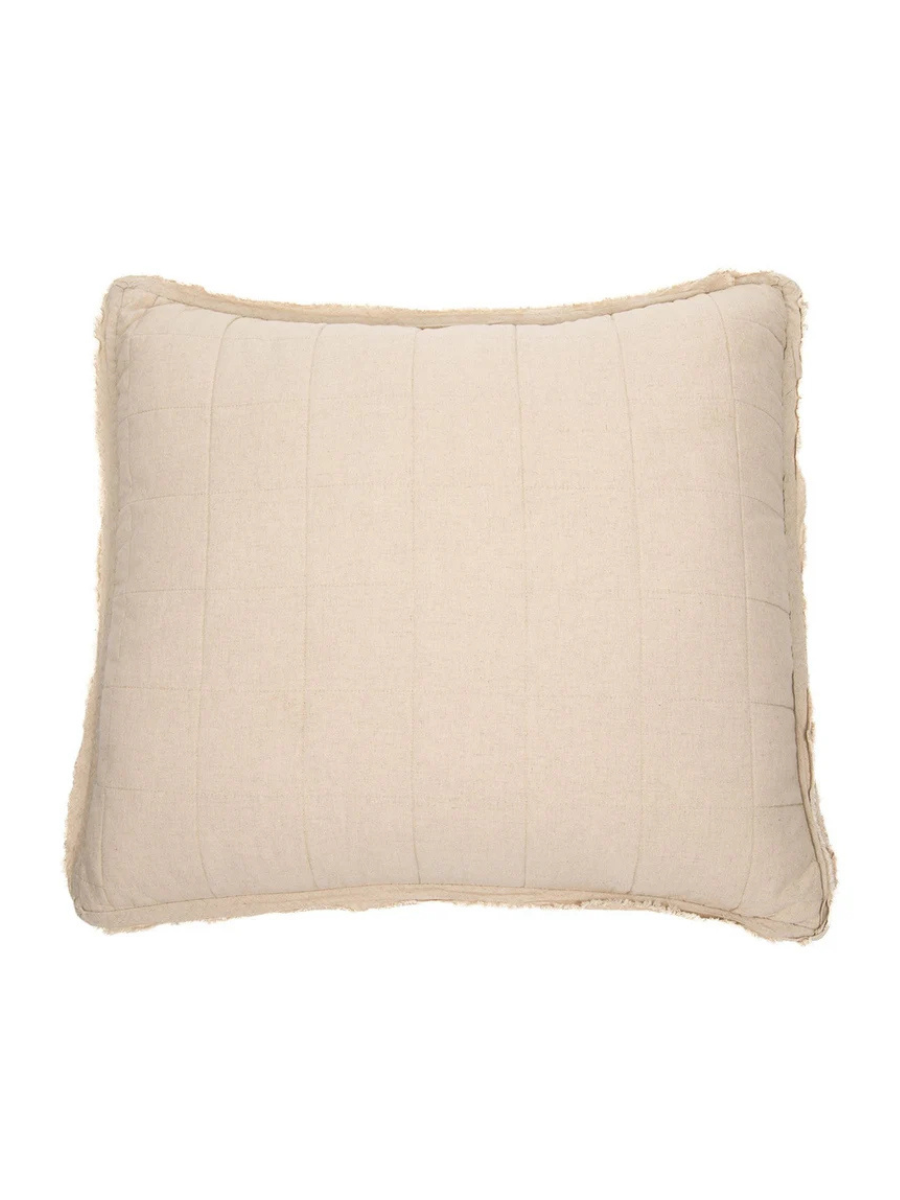 Poke - European pillow cover in natural pique linen