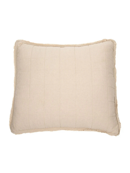 Poke - European pillow cover in natural pique linen