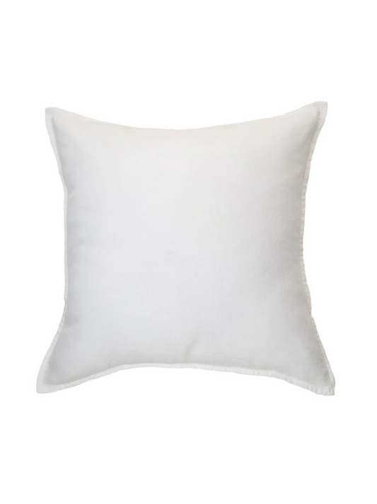 Stone Wash - White Linen European Pillow