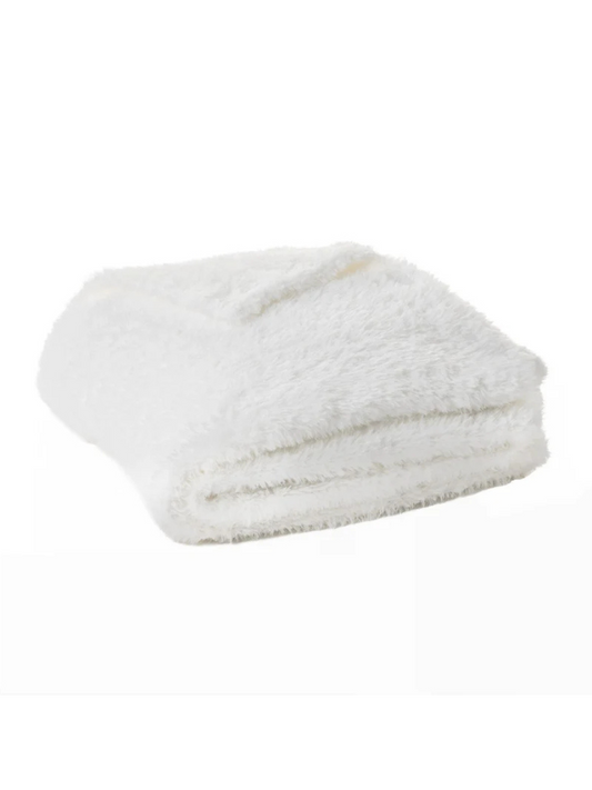 Doudou - White faux fur throw