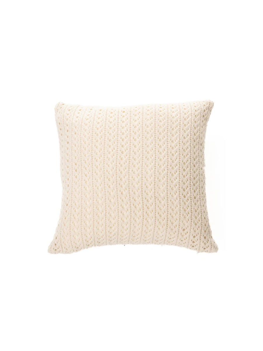 Coussin décoratif Naja en tricot Naturel