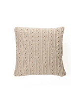 Dalida cream knitted cushion