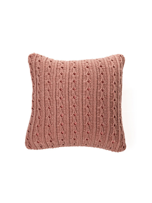 Pink Dalida knitted cushion