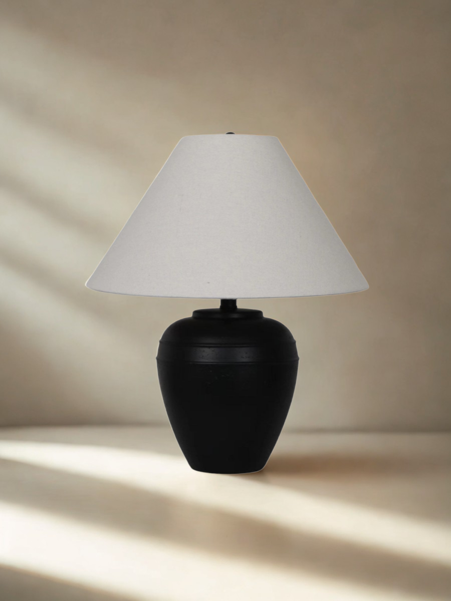 Textured Table Lamp - Black