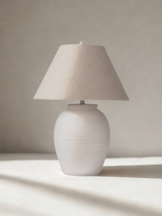 Handmade Table Lamp - White
