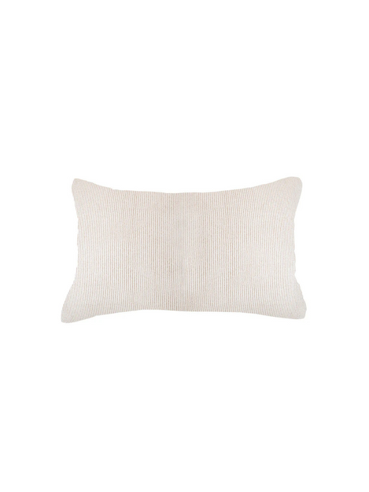 Softy - Rectangular cushion with cream and beige stripes