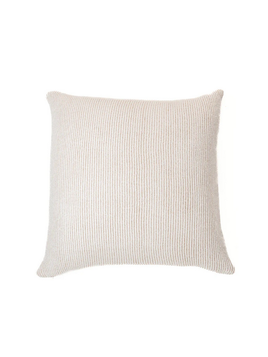 Softy - European striped pillow in cream and beige