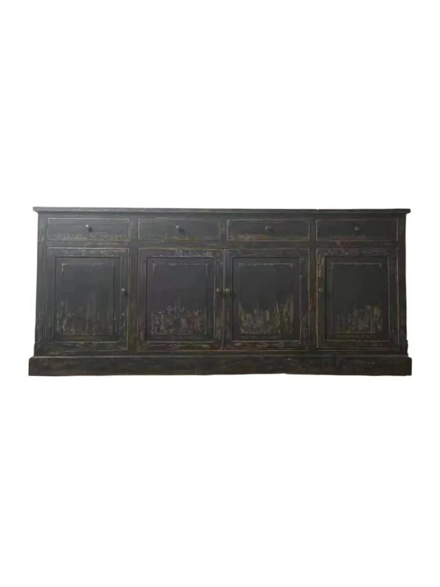 Recycled Pine Wood Sideboard - Antique Black 